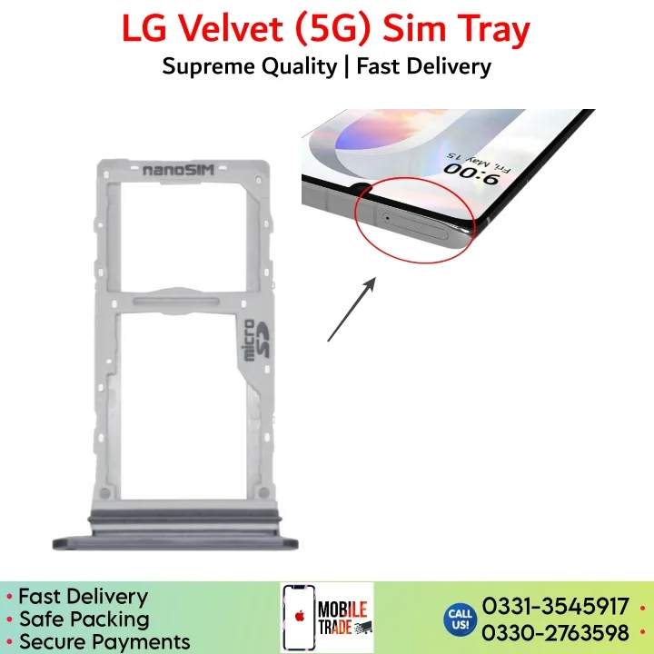 LG Velvet 5G Sim Tray, Sim Card Slot Price in Pakistan