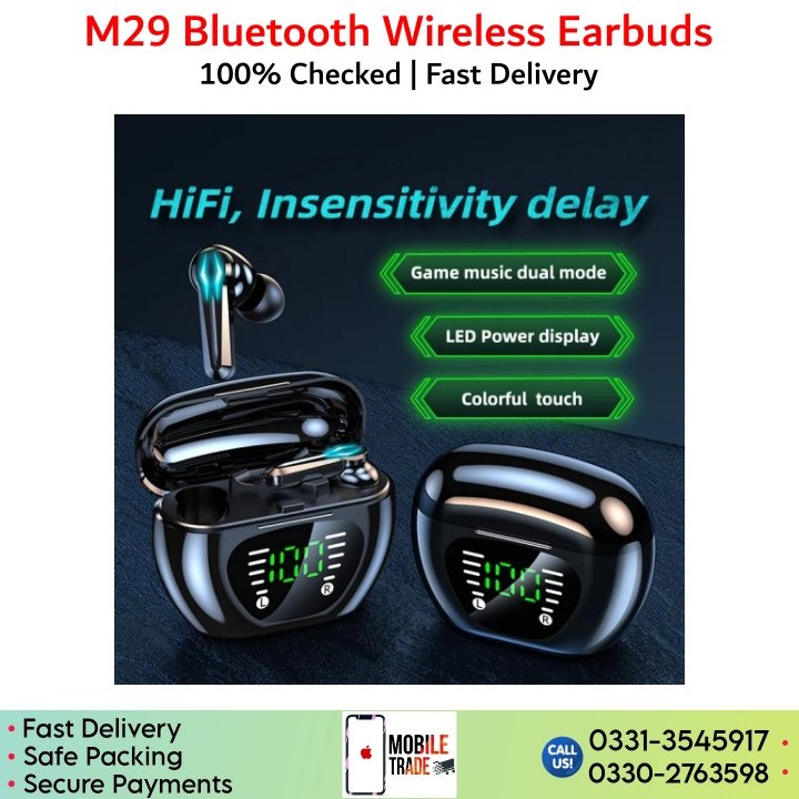 M29 Bluetooth Earbuds Price.