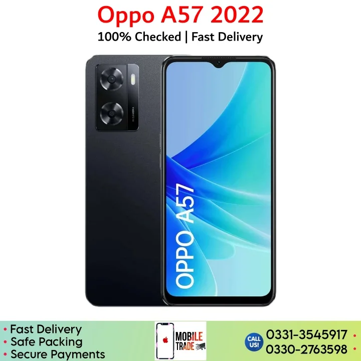 Oppo A57 4G 2022 Price In Pakistan.