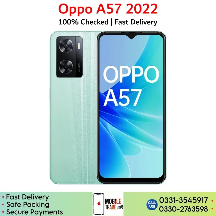 Oppo A57 4G 2022 Price In Pakistan.