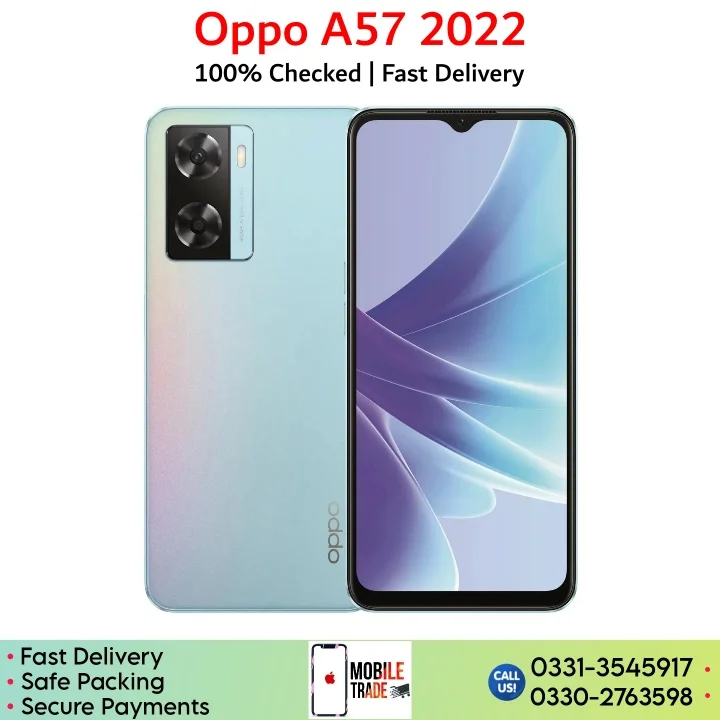 Oppo A57 4G 2022 Price In Pakistan.