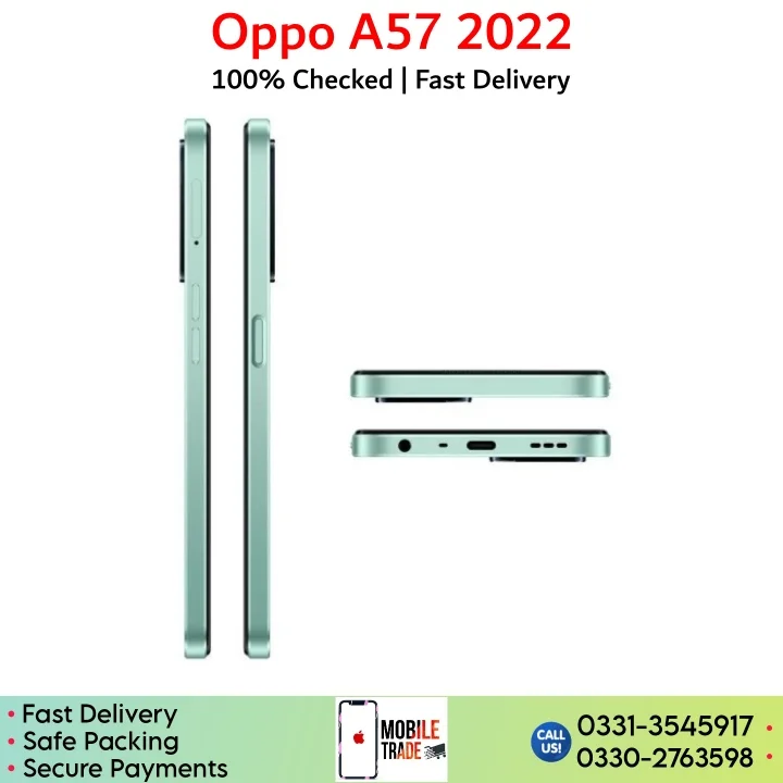 Oppo A57 4G 2022 Price In Pakistan.