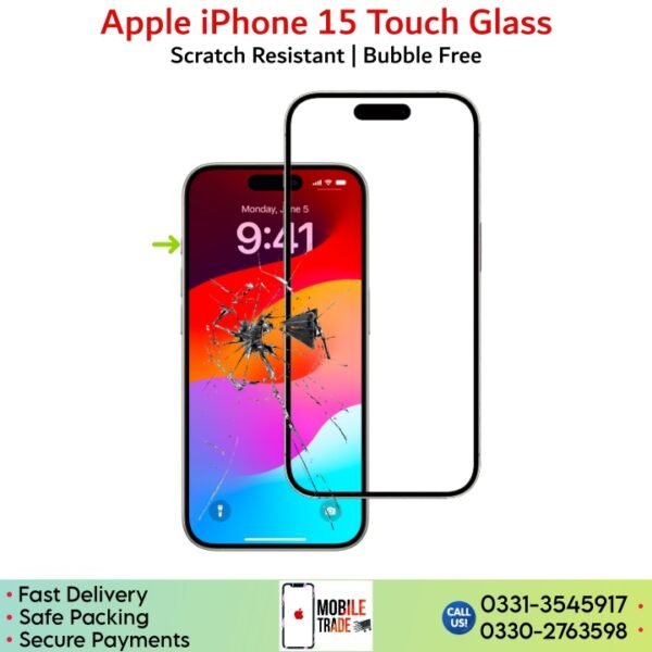 iPhone 15 Front Screen Touch Glass Price In Pakistan.