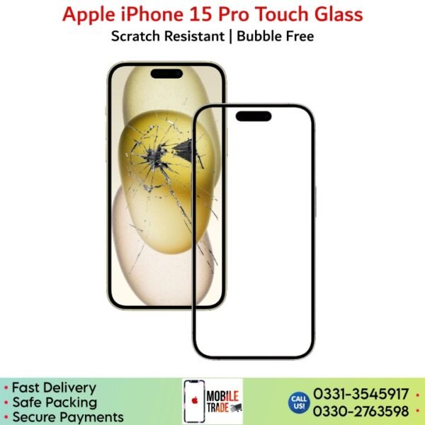 iPhone 15 Pro Front Screen Touch Glass Price In Pakistan.