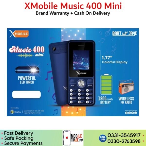 Keypad XMobile Music 400 Mini Specs & Price In Pakistan.