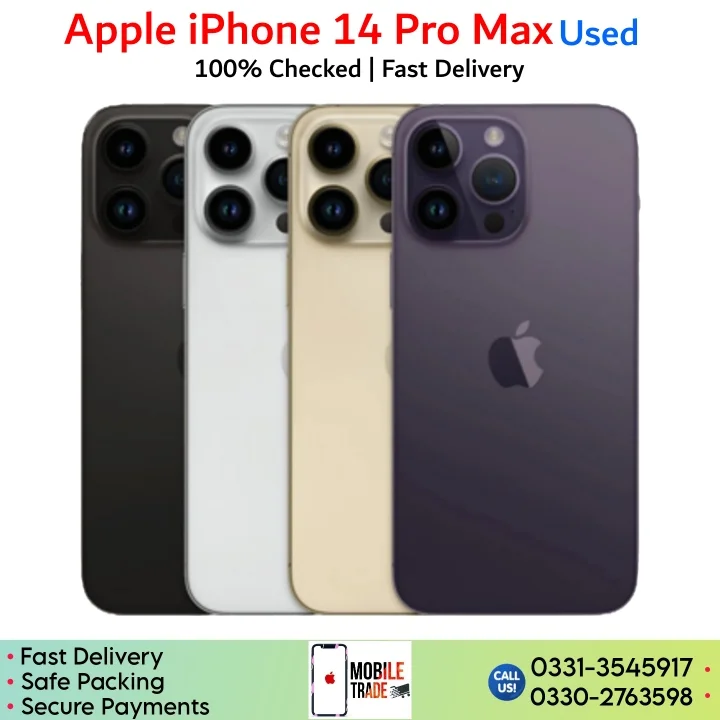 Apple iPhone 14 Pro Max Used Price In Pakistan.