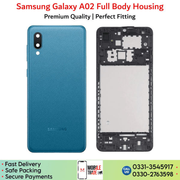 Samsung galaxy A02 full body frame housing for sale in Pakistan!