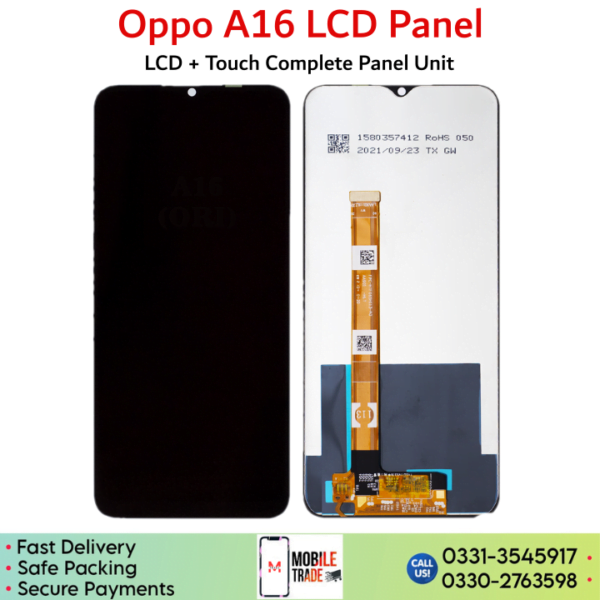 Oppo A16 LCD Panel Price In Pakistan.