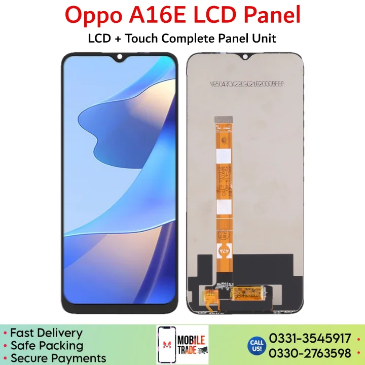 Oppo A16E LCD Panel Price In Pakistan.