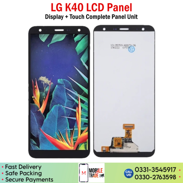 LG K40 LCD Panel Price In Pakistan.