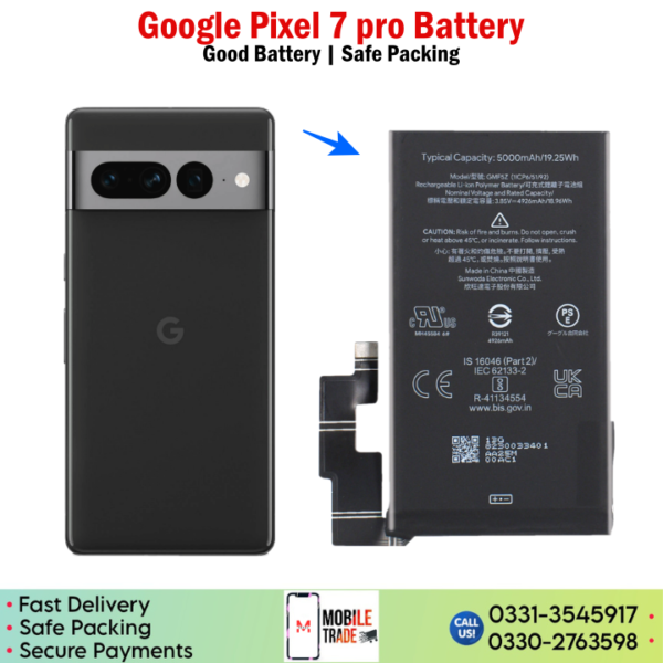 Google Pixel 7 pro Battery price in Pakistan