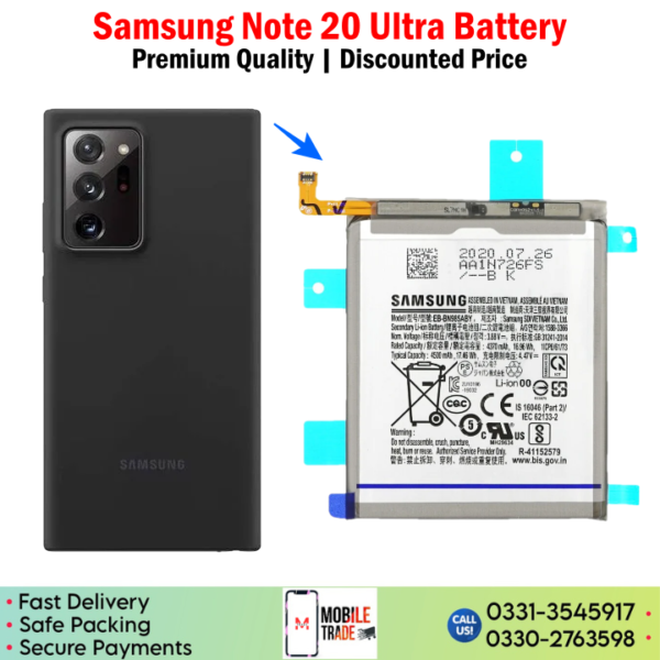 Samsung Note 20 ultra Battery Price In Pakistan