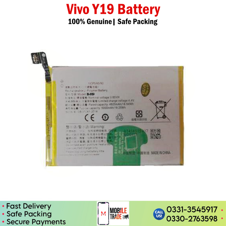 Vivo Y19 battery price in pakistan 