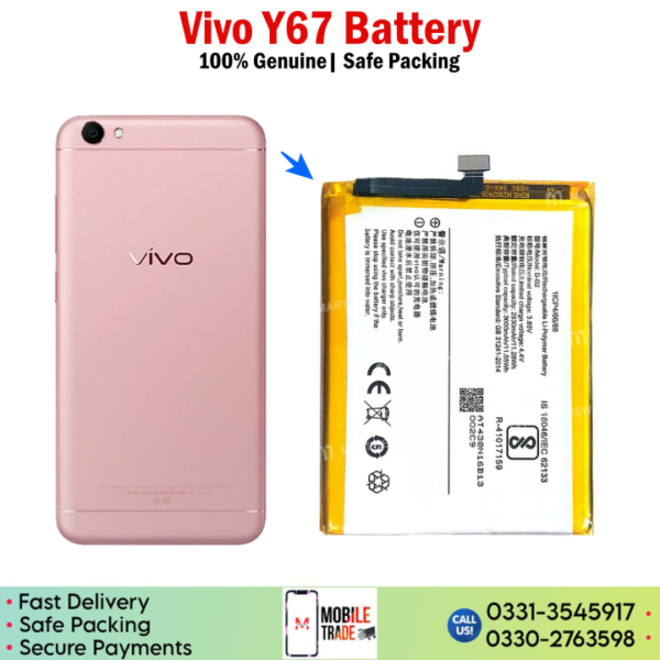 Vivo Y67 battery price in pakistan