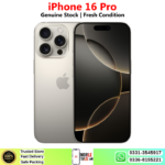 iPhone 16 Pro Price In Pakistan 2026