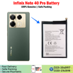 Infinix Note 40 Pro Battery Price In Pakistan