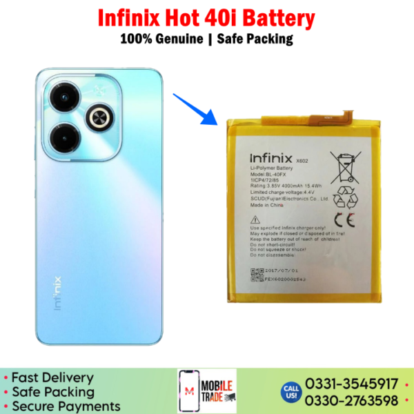 Infinix Hot 40i Battery Price In Pakistan