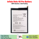 Infinix Note 40 Pro Battery Price In Pakistan