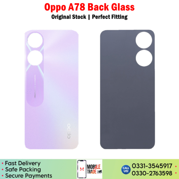 Oppo A78 Back Glass Price In Pakistan