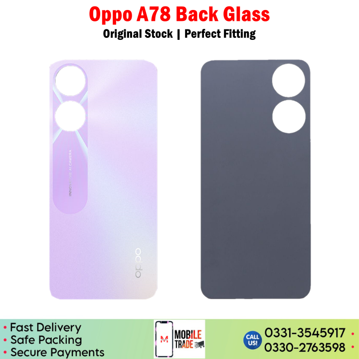 Oppo A78 Back Glass Price In Pakistan