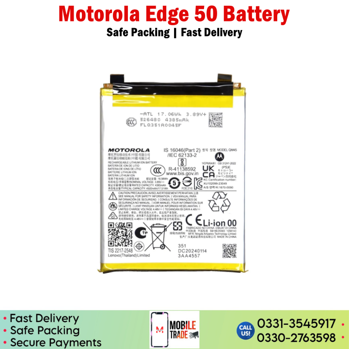 Motorola Edge 50 Battery Price In Pakistan Motorola Edge 50 Battery Price In Pakistan