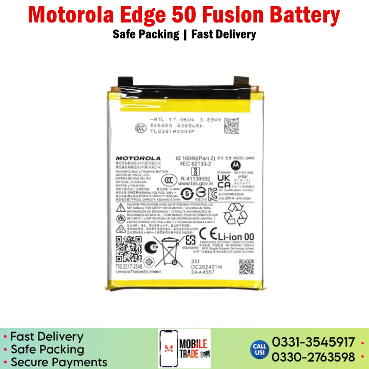 Motorola Edge 50 Fusion Battery Price In Pakistan Motorola Edge 50 Fusion Battery Price In Pakistan