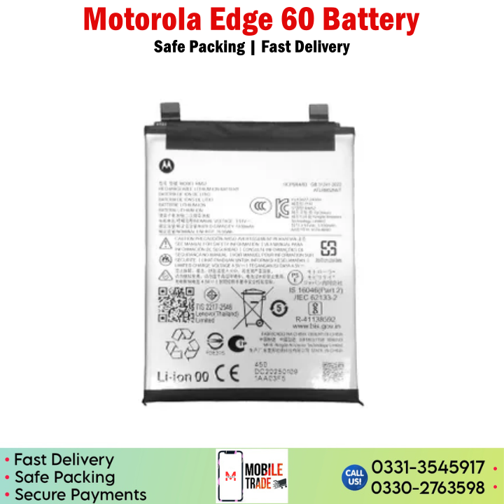 Motorola Edge 60 Battery Price In Pakistan Motorola Edge 60 Battery Price In Pakistan
