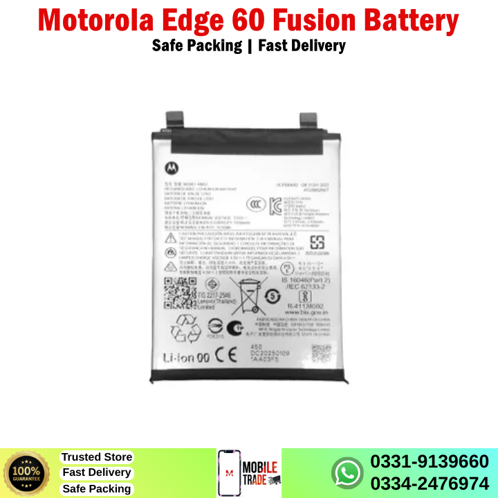 Motorola Edge 60 Fusion Battery Price In Pakistan Motorola Edge 60 Fusion Battery Price In Pakistan