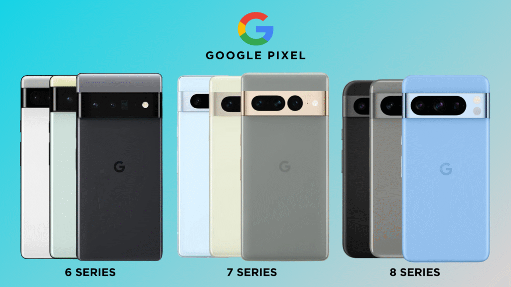 Google Pixel 6,7 & 8 series