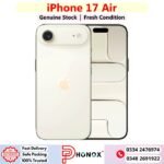 iPhone 17 Air Price In Pakistan 2026