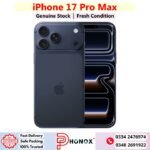 iPhone 17 Pro Max Price In Pakistan 2026