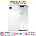 iPhone 17 Air Price In Pakistan 2026