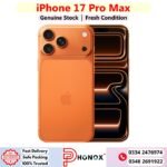 iPhone 17 Pro Max Price In Pakistan 2026