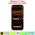 iPhone 17 Pro Price In Pakistan 2026