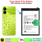 Tecno Spark 9 Pro Battery Price In Pakistan 2026