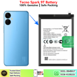 Tecno Spark 9T Battery Price In Pakistan 2026