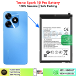Tecno Spark 10 Battery Price In Pakistan 2026
