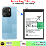 Tecno Pop 7 Battery Price In Pakistan 2026