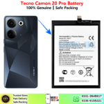 Tecno Camon 20 Pro Battery Price In Pakistan 2026