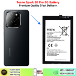 Tecno Spark 20 Pro 5G Battery Price In Pakistan 2026