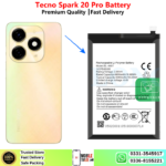 Tecno Spark 20 Pro Battery Price In Pakistan 2026