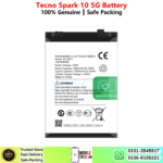 Tecno Spark 10 5G Battery Price In Pakistan 2026