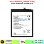Tecno Camon 20 Premier Battery Price In Pakistan 2026