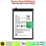 Tecno Pop 8 Battery Price In Pakistan 2026