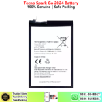 Tecno Spark Go 2024 Battery Price In Pakistan 2026