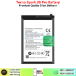 Tecno Spark 20 Pro Battery Price In Pakistan 2026