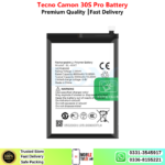 Tecno Camon 30S Pro Battery Price In Pakistan 2026