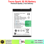 Tecno Spark 30 5G Battery Price In Pakistan 2026
