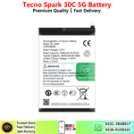 Tecno Spark 30C 5G Battery Price In Pakistan 2026