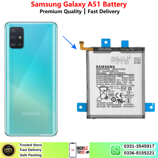 Samsung Galaxy A51 Battery Price In Pakistan 2027